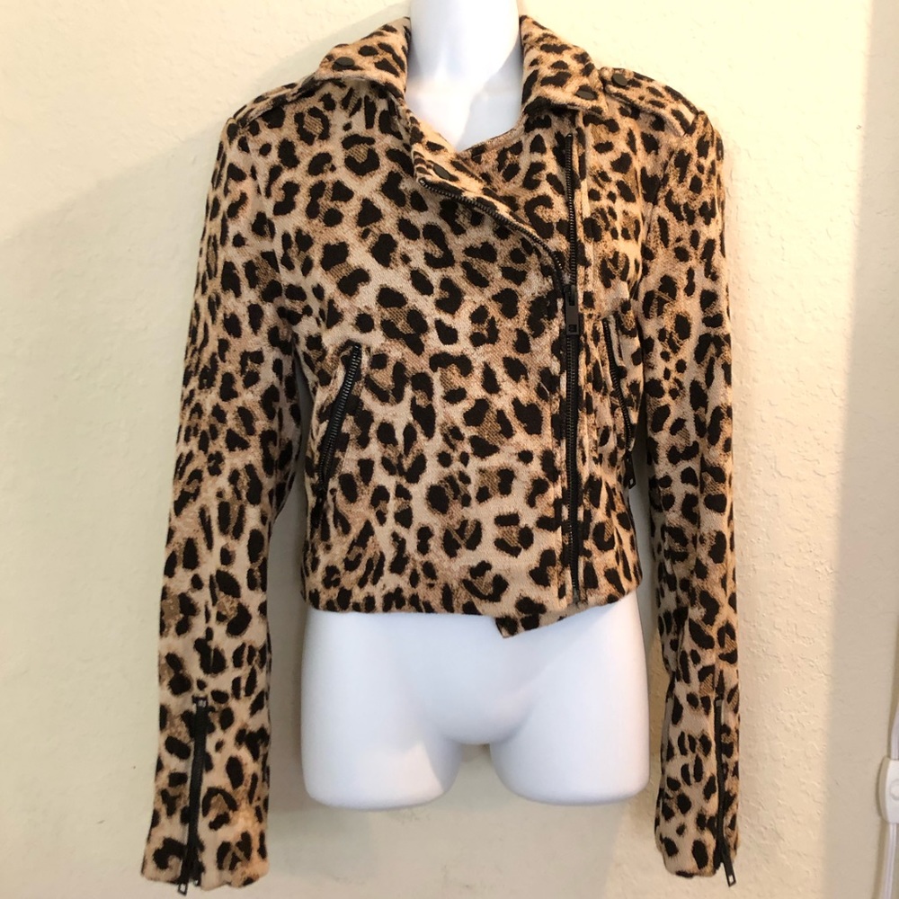 H&M Leopard Biker Jacket
